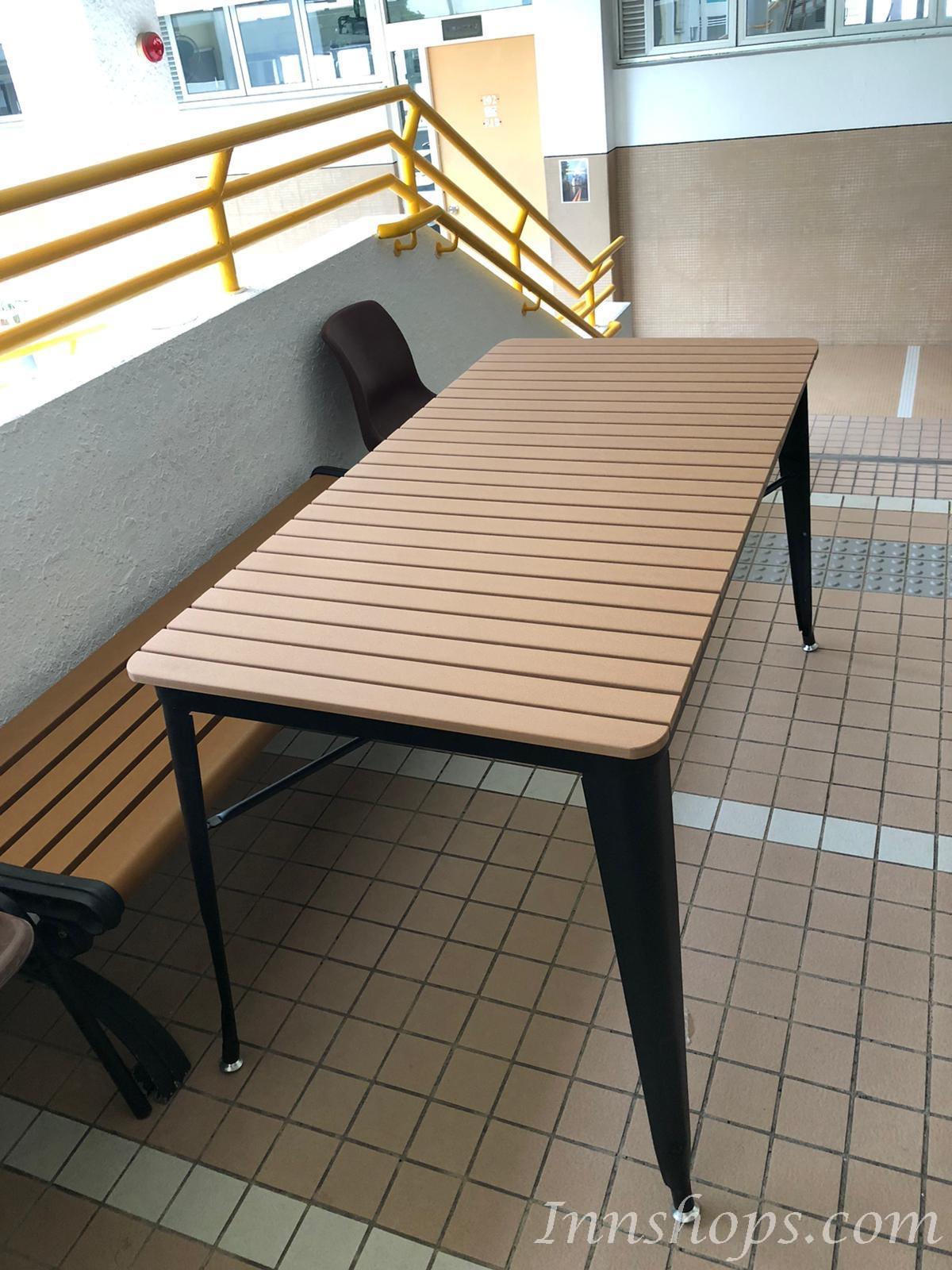 學校傢俬商業客戶訂購產品系列 戶外傢具塑木餐桌椅組合 (IS6922)