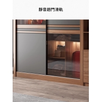 北歐摩登系列 玻璃趟門衣櫃 （不包含燈）120/140/160/180/200 cm (IS6621)