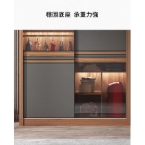 北歐摩登系列 玻璃趟門衣櫃 （不包含燈）120/140/160/180/200 cm (IS6621)