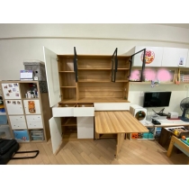 北歐系列 160cm多功能餐邊櫃 配伸縮摺疊餐枱 蝴蝶枱 (IS8810)