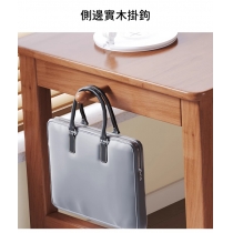 日式實木橡木 轉角 L型 電腦枱 書枱(連書架) 140/160/180*114*155cm (IS9008)