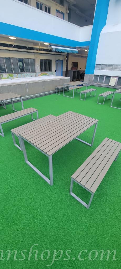 學校傢俬商業客戶訂購產品系列 戶外傢具塑木餐桌椅*150cm (IS6733)