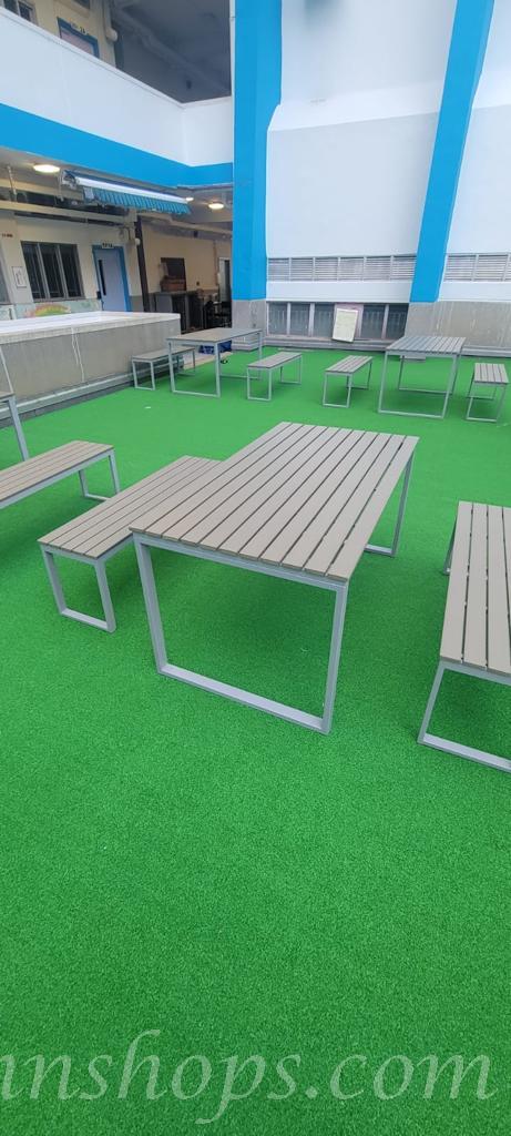 學校傢俬商業客戶訂購產品系列 戶外傢具塑木餐桌椅*150cm (IS6733)