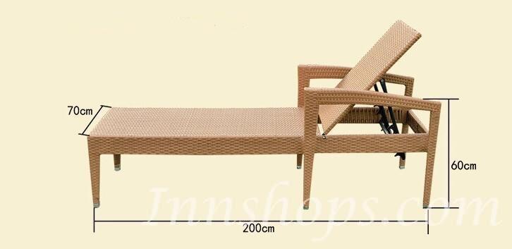 商業客戶訂購產品系列  戶外休開PE仿藤沙灘椅 躺床 (IS6774)