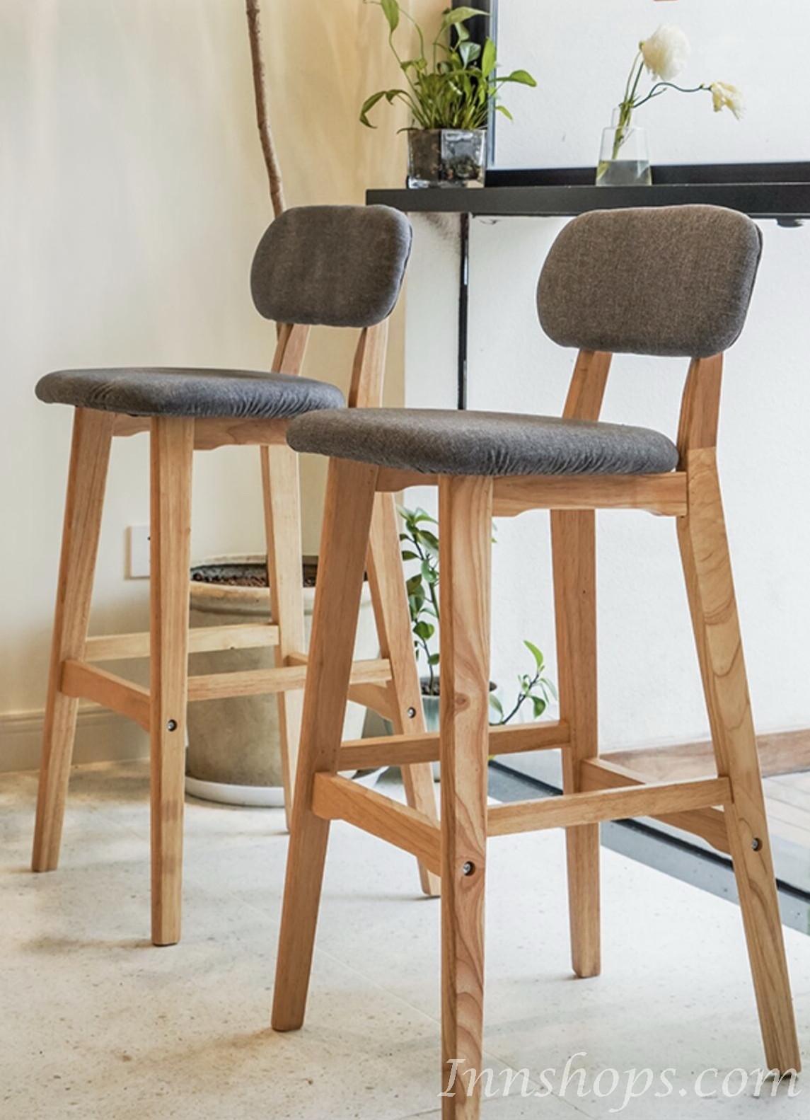 商業客戶訂購產品系列  橡膠木 Bar Chair 吧椅(IS6793)