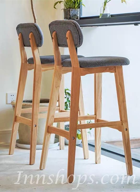 商業客戶訂購產品系列  橡膠木 Bar Chair 吧椅(IS6793)