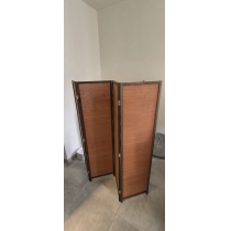 (陳列品屏風3片$699，原木色框,每片W50*H180CM),實木竹屏風 風水屏風 *可自選片數(IS6031)