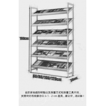 商業客戶訂購產品系列  書架 置物書報架 宣傳斜面展示架 60cm/80cm/100cm/120cm(IS6730)