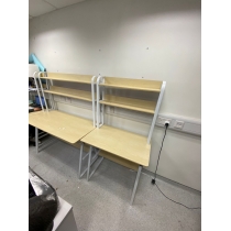 時尚學校家具簡約現代書桌 一體書架學習寫字桌電腦書台*80/100/120/140cm (IS8502)