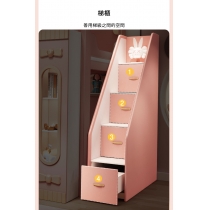兒童皇國  公主床 碌架床 小朋友床 (連雙櫃桶+書櫃x2) 120/135/150cm(IS9025)