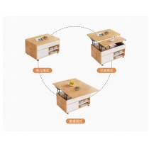 北歐小戶型多功能可移動 折疊 升降茶几 80cm(IS8452)