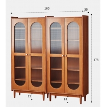 日式實木橡木系列 無門 雙門 書櫃組合 50cm/80cm/130cm*35cm*178cm (IS9027)