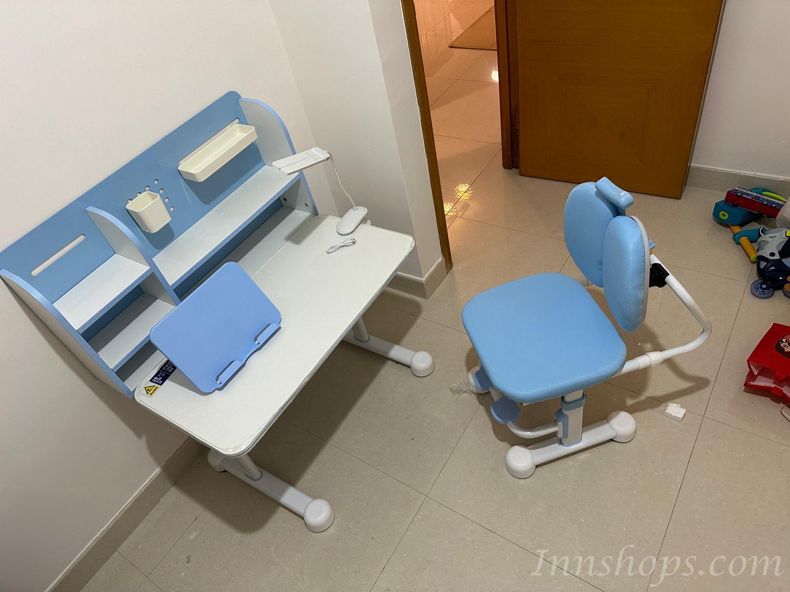 兒童皇國 學校家具 可升降 書台椅桌子套裝80cm（IS8467）