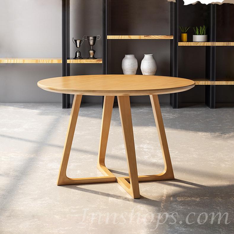  日式實木橡木系列 圓型 餐枱餐椅 組合 直徑60cm/70cm/80cm/90cm/100cm/120cm x 75cm (IS9045)