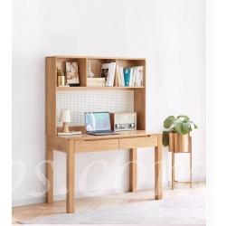 北歐實木紅橡木 小戶型書桌 全實木書桌 電腦枱(原木色)*80cm/100cm/120cm/140cm/160cm (IS9048)