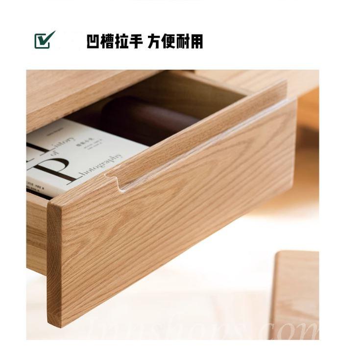 北歐實木紅橡木 小戶型書桌 全實木書桌 電腦枱(原木色)*80cm/100cm/120cm/140cm/160cm (IS9048)
