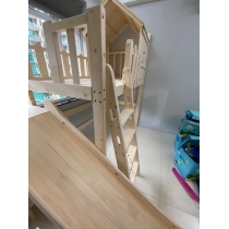 兒童皇國 松木實木組合床滑梯 小朋友床 *可訂做呎吋(不包床褥)(IS6362)