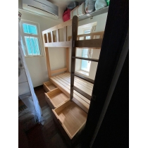 北歐實木系列 白橡木油壓碌架床*可訂造呎吋(不包床褥) (IS7251)
