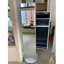 實木360度旋轉連身鏡飾物櫃衣物架儲物櫃 50cm (IS7645)