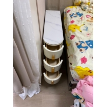輕奢 岩板邊櫃邊几 夾縫窄置物櫃小茶几*50/60/80cm (IS8684)