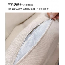 日式實木橡木系列 棉麻/科技布 兩用梳化 梳化床207cm/237cm x 150cm/120cm (IS9036)