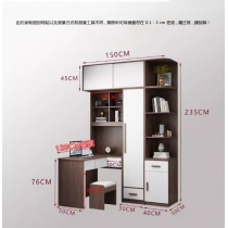 時尚  L型書枱連衣櫃 轉角電腦桌*110cm/140cm/150cm/170cm/180cm/200cm/210cm/240cm (IS9044)