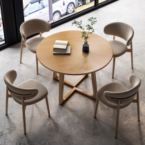  日式實木橡木系列 圓型 餐枱餐椅 組合 直徑60cm/70cm/80cm/90cm/100cm/120cm x 75cm (IS9045)