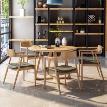  日式實木橡木系列 圓型 餐枱餐椅 組合 直徑60cm/70cm/80cm/90cm/100cm/120cm x 75cm (IS9045)