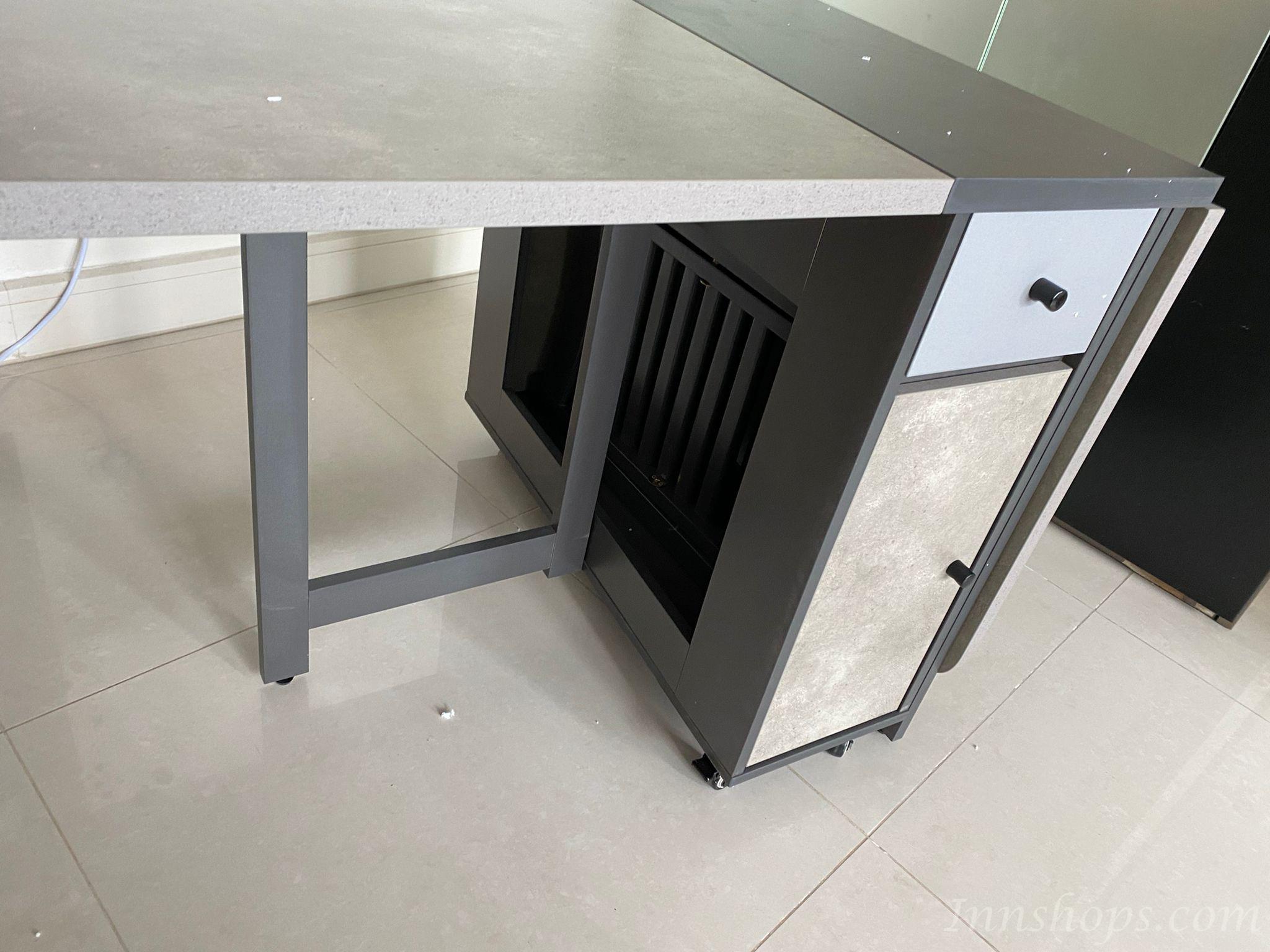 北歐摩登系列 折疊餐桌椅組合 現代簡約小戶型家用 多功能 可伸縮餐桌簡易飯桌 蝴蝶枱 *120cm/150cm/160cm  (IS7734)