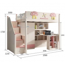 兒童皇國 高架床 小朋友床 100cm/120cm*190cm*195cm (IS9061)