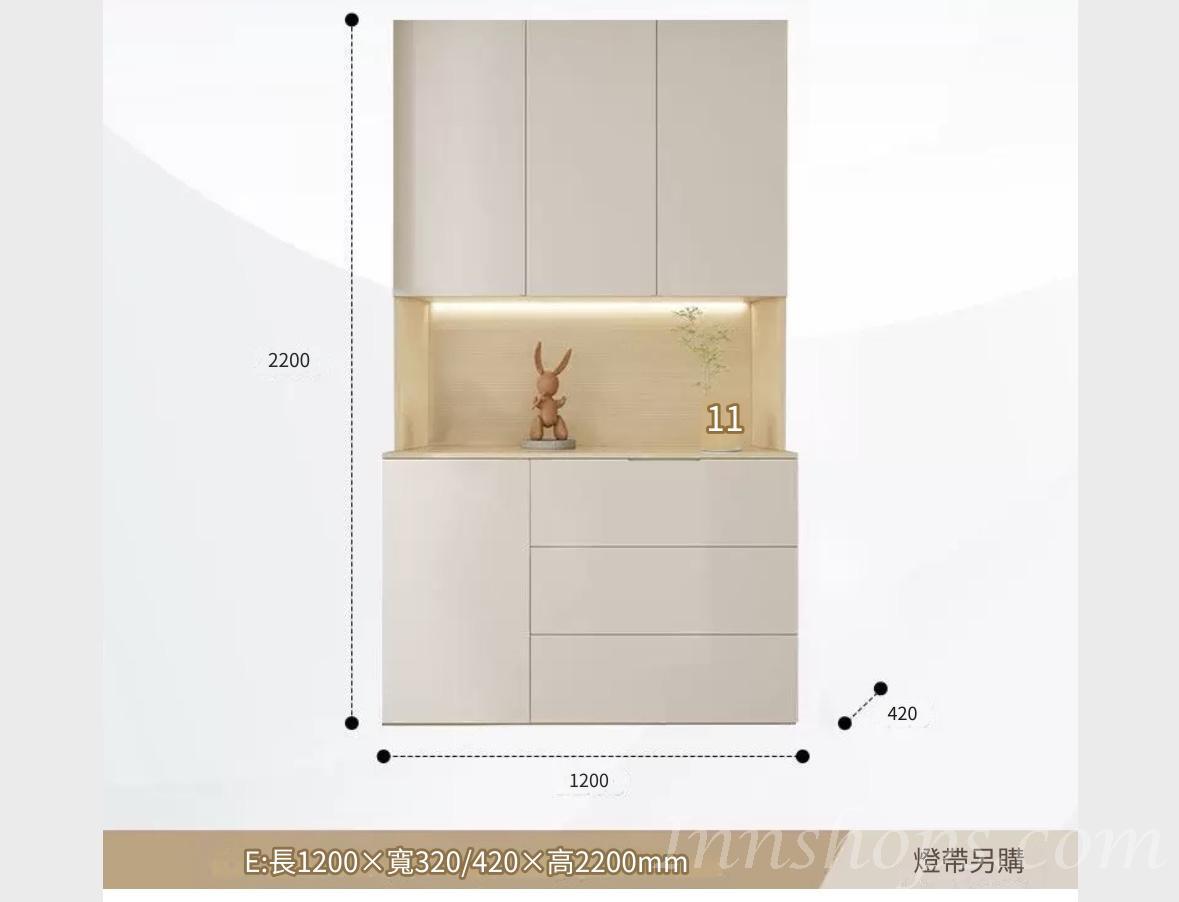 田園純白 象牙白系列多用途儲物/餐邊中空櫃 多個款式 (IS8803)