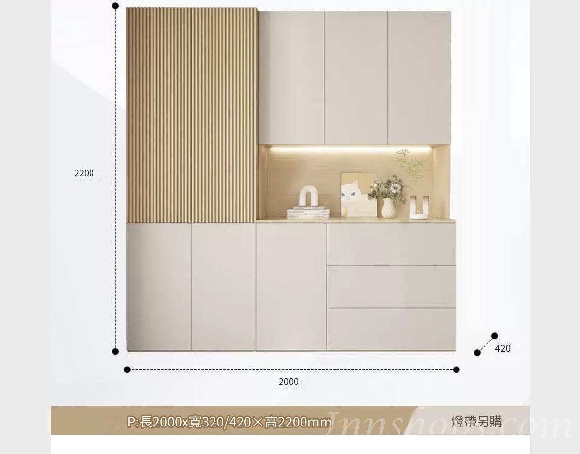田園純白 象牙白系列多用途儲物/餐邊中空櫃 多個款式 (IS8803)