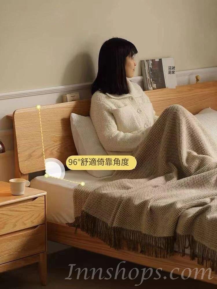 北歐實木紅橡木系列 實木 單人床 / 雙人床 100/120/135/150/180cm(IS9065)
