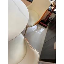 北歐輕奢岩板餐桌椅組合西餐廳家用小戶型圓形飯枱*80/90/100/120cm（IS7926）