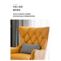 超纖皮薄輕奢單人美式梳化 休閒高背老虎椅*70cm (IS8285)