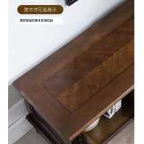 美式實木電視櫃 胡桃色客廳簡約茶几電視櫃酒櫃組合*150cm/180cm/200cm (IS9082)