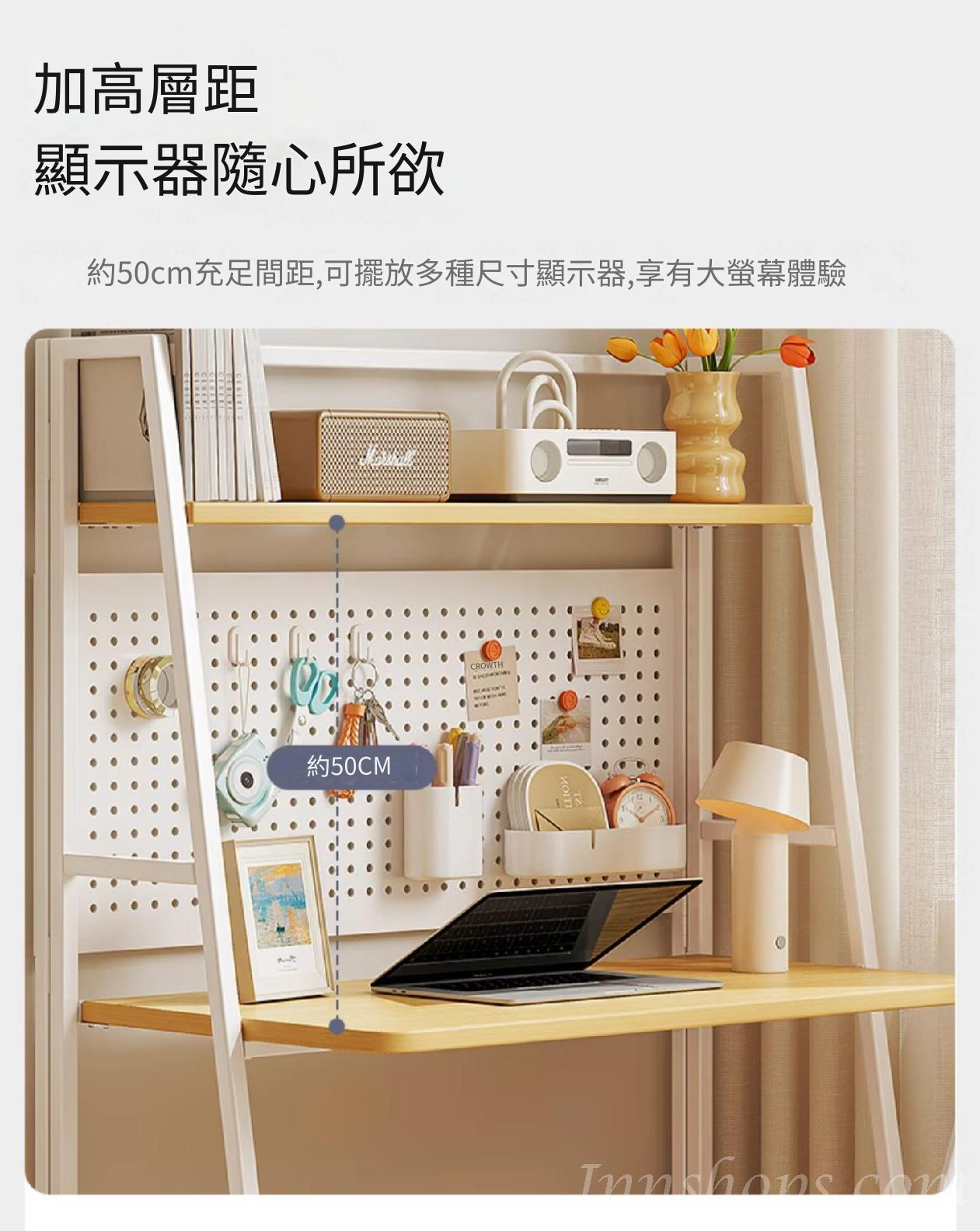 可折叠洞洞板電腦台 書枱 書桌60cm/80cm/100cm*48cm*136.5 (IS9100)