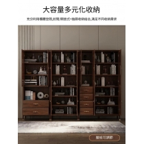 新中式玻璃門書櫃 書房儲物櫃 80cm/120cm (IS7429)