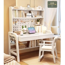 日式實木橡木 洞洞板可升降書桌 書枱 電腦枱*80cm/100cm/120cm/140cm (IS9130)