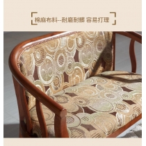 中式實木系列 實木復古  單人/雙人椅 茶几組合112cm/50cm*50cm*77cm (IS9145)