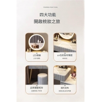 北歐梳妝枱化妝桌帶燈鏡 化妝檯送梳妝凳(IS7779)