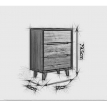 實木框櫃儲物櫃收納櫃抽屜櫃餐邊櫃*3格/4格/5格（IS7793）