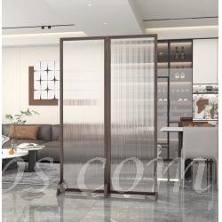 日式實木 仿長虹玻璃 屏風 玄關茶室 客廳屏風 80cm/100cm/120cm/150cm/180cm/160cm/200cm/240cm*2.5cm*180cm/190cm (IS9197