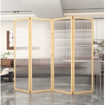 日式實木 仿長虹玻璃 屏風 玄關茶室 客廳屏風 80cm/100cm/120cm/150cm/180cm/160cm/200cm/240cm*2.5cm*180cm/190cm (IS9197