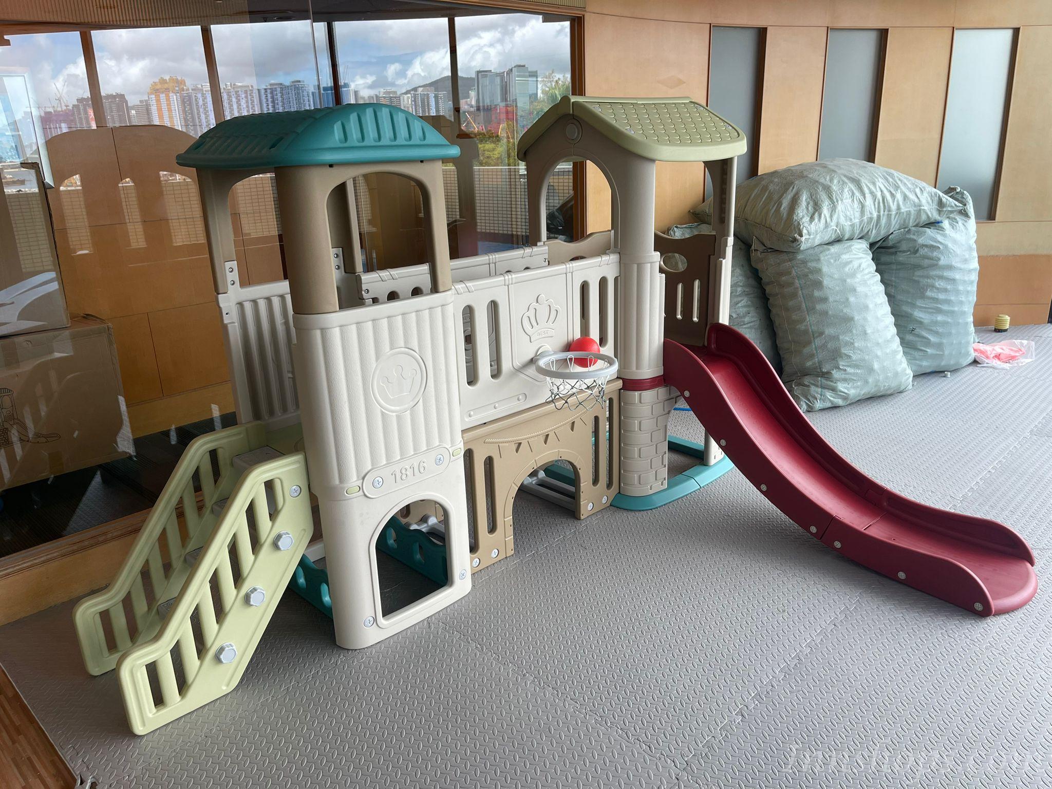 兒童皇國 兒童室內家用小型滑梯秋千玩具 家庭兒童樂園（IS9103）