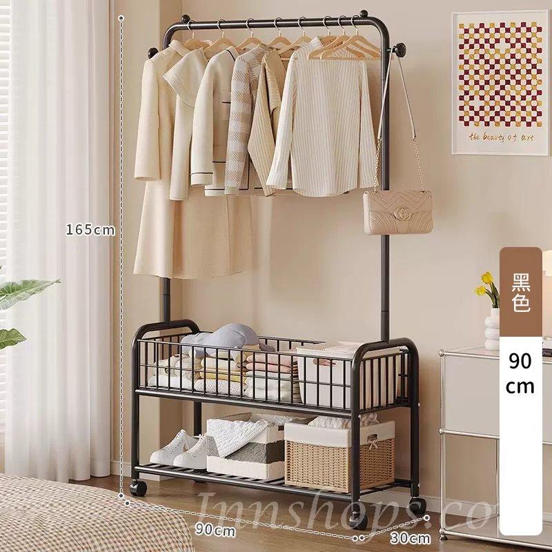 日式簡約 衣帽架 置物架 掛衣架60cm/90cm*30cm*165cm (IS9228)