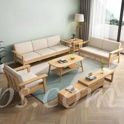 日式實木橡木系列學校傢私 單座 雙座 三座位 布藝梳化 组合80cm/140cm/200cm*78cm*84cm (IS9229)