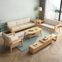 日式實木橡木系列學校傢私 單座 雙座 三座位 布藝梳化 组合80cm/140cm/200cm*78cm*84cm (IS9229)