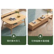日式實木橡木系列學校傢私 單座 雙座 三座位 布藝梳化 组合80cm/140cm/200cm*78cm*84cm (IS9229)