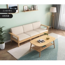 日式實木橡木系列學校傢私 單座 雙座 三座位 布藝梳化 组合80cm/140cm/200cm*78cm*84cm (IS9229)